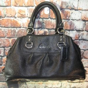 Coach Ashley Black Leather Satchel / Handbag